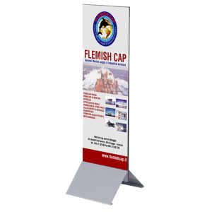 Totem Bifacciale Slim 50x200 cm. con base a V - immagine 1