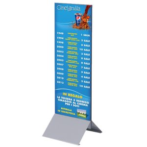 Totem Bifacciale Slim 60x200 cm. con base a V - immagine 1