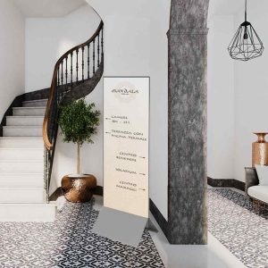 Totem Bifacciale Slim 60x200 cm. con base a V - immagine 2