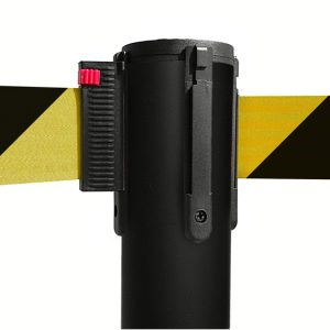 Colonnina segnapercorso BLACK con nastro nero/giallo - immagine 3