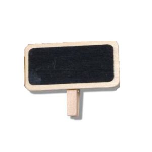 Mini lavagnetta con molletta in legno - immagine 1