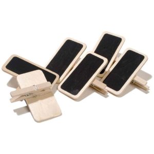 Mini lavagnetta con molletta in legno - immagine 2