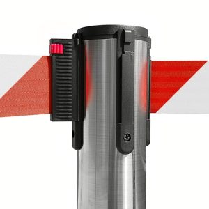 Piquet de balisage classique avec ruban rouge/blanc – Image 2