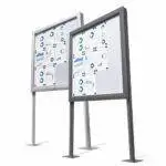 IP56 outdoor bulletin boards with floor posts