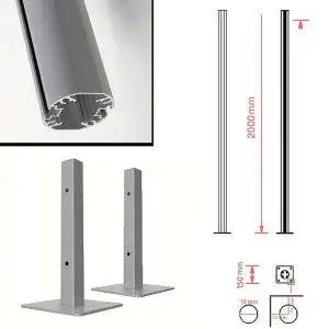 IP56 outdoor bulletin boards with floor posts H200 - Image 3