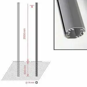 Panneaux d'affichage extérieur IP56 avec poteaux encastrés H250 – Image 2