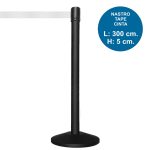 Colonnina-segna-percorso-nera-con-nastro-bianco-di-3-metri