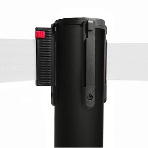 Colonnina segnapercorso BLACK con nastro bianco - immagine 3