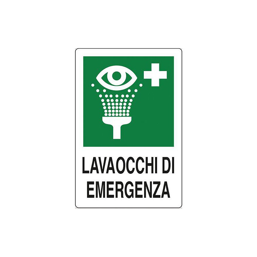 cartello alluminio 250x310 lavaocchi di emergenza