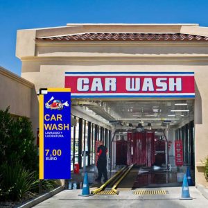 Bandiera pubblicitaria rettangolare H 200 completa di stampa – Image 2