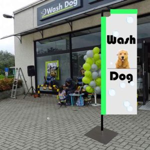 Bandiera pubblicitaria rettangolare H 300 completa di stampa – Image 2