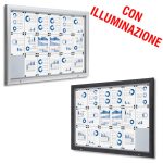 Bacheca da esterno led 18xa4 con certificazione IP56 e apertura a ribalta disponibile in grigio gotico e silver