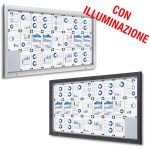 Bacheca da esterno led 24xa4 con certificazione IP56 e apertura a ribalta disponibile in grigio gotico e silver