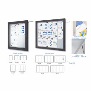 bacheche linea city da esterno certificate ip56 7016 led new
