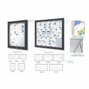 bacheche linea city da esterno certificate ip56 7016 led new