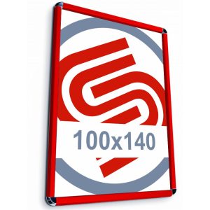 Cornice a scatto da parete Frame 32 con profili color ROSSO - 100x140 - immagine 1