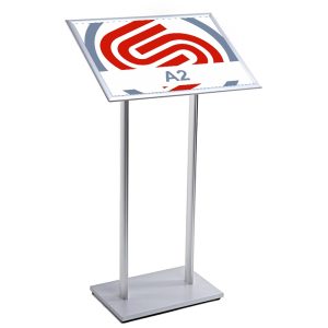 Leggio con cornice A2 doppio montante e base in MDF laccato - immagine 1