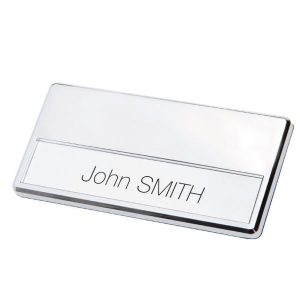 Porta badge magnetico 70x34 targhetta porta nome personalizzabile