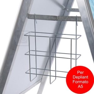 Basket brochure holder in A5 format for stand displays - Image 1