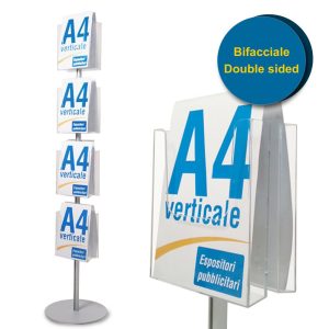 Espositore portadepliant bifacciale a 8 tasche A4 EASY - immagine 1