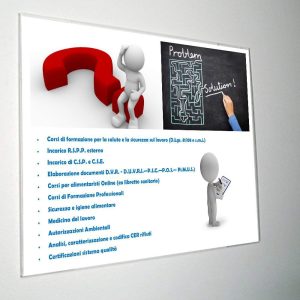 Portavvisi da vetro in acrilico ripiegato A5 orizzontale (21 x 15 cm.) – Image 1