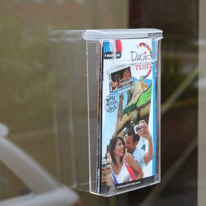 Portadepliant da parete a 1 tasca formato 1/3 A4 da esterno - immagine 2