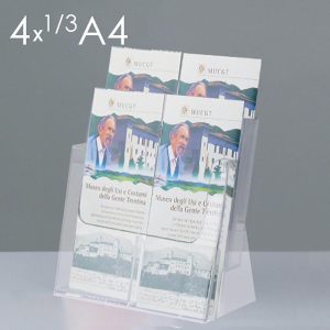 Desk brochure holder with 4 pockets 1/3 of A4 on 2 levels - Image 1