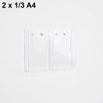 Portadepliant da parete 2 tasche 1 3 di A4 affiancate