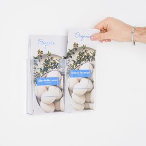 Portadepliant da parete 2 tasche 1 3 di A4 affiancate con volantini 2