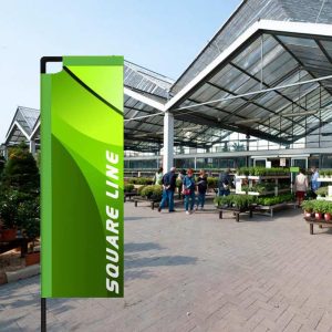 Bandiera pubblicitaria rettangolare H 400 completa di stampa – Image 2