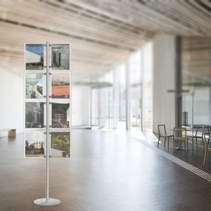 Espositore Pubblicitario a pavimento a 8 tasche A4 verticali - immagine 2