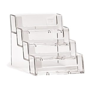 Porta biglietti da visita da banco a 4 tasche - immagine 1