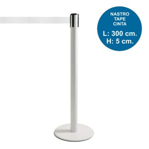 TENDILINEA BIANCO stanchion with 3 meter white tape - Image 1