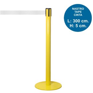 TENDILINEA GIALLO stanchion with 3 meter white tape - Image 1