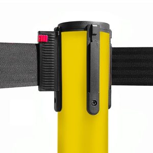 Colonnina segnapercorso TENDILINEA GIALLO con nastro nero di 3 metri – Image 2