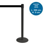 Black trail marker column and ultra-flat base