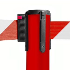 Colonnina segnapercorso TENDILINEA ROSSO di 15 kg con nastro rosso/bianco di 3 metri – Image 2