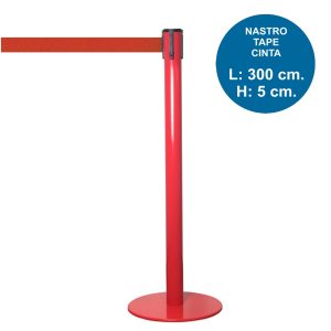 TENDILINEA ROSSO stanchion with 3 meter red tape - Image 1