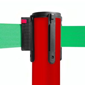 TENDILINEA ROSSO stanchion with 3 meter green tape - Image 2