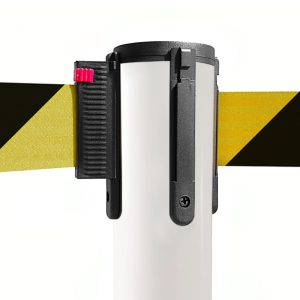 Colonnina segnapercorso TENDILINEA BIANCO di 15 kg con nastro nero/giallo di 3 metri - immagine 2