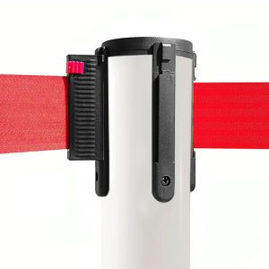 Colonnina segnapercorso TENDILINEA BIANCO di 15 kg con nastro rosso di 3 metri - immagine 2