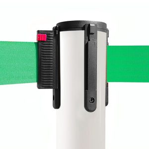 Colonnina segnapercorso TENDILINEA BIANCO di 15 kg con nastro verde di 3 metri - immagine 2