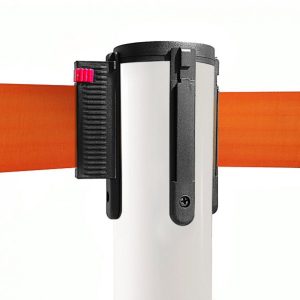 Colonnina segnapercorso TENDILINEA BIANCO con nastro arancione di 3 metri – Image 2