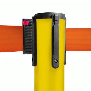 Colonnina segnapercorso TENDILINEA GIALLO con nastro arancione di 3 metri – Image 2