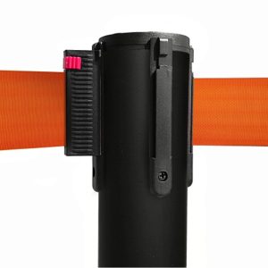 Colonnina segnapercorso BLACK con nastro arancione - immagine 3