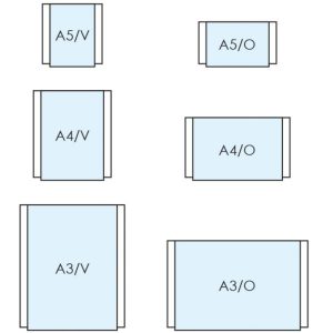 Targa a parete con tasca in PLEXI trasparente per grafica intercambiabile e distanziali perimetrali - immagine 2