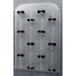 Présentoir mural satiné pour 60 paires de lunettes