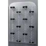 Frosted wall display for 60 pairs of glasses
