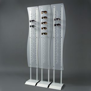 Molded floor display stand for 20 pairs of glasses