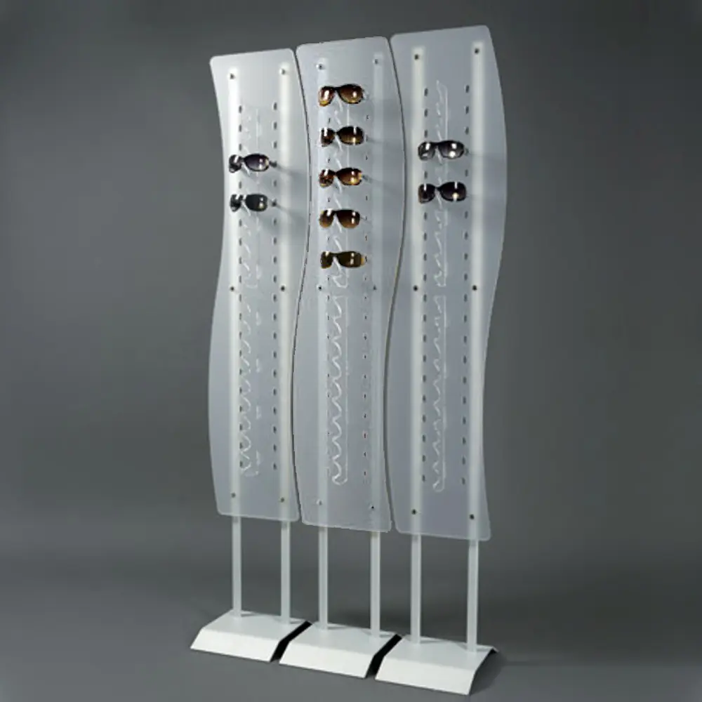 Molded floor display stand for 20 pairs of glasses